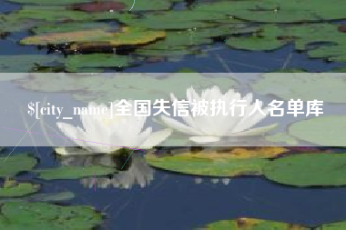 分宜全国失信被执行人名单库