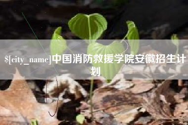 分宜中国消防救援学院安徽招生计划
