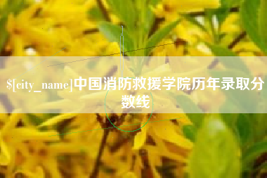 分宜中国消防救援学院历年录取分数线