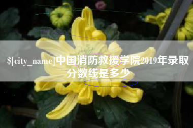 分宜中国消防救援学院2019年录取分数线是多少