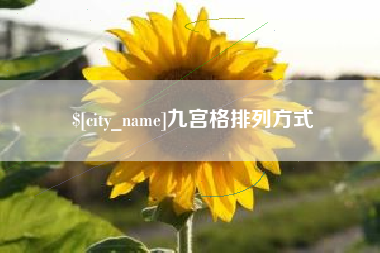 分宜九宫格排列方式