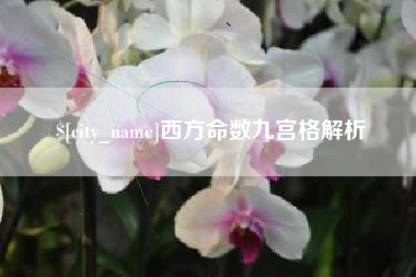 分宜西方命数九宫格解析