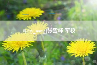 分宜张雪峰 军校