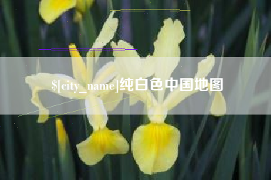分宜纯白色中国地图