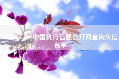 分宜中国执行信息公开网查询失信名单