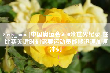 分宜中国奥运会5000米世界纪录-在比赛关键时刻需要运动员能够迅速加速冲刺