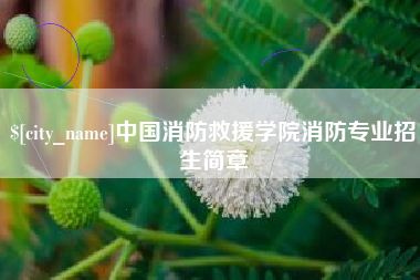 分宜中国消防救援学院消防专业招生简章