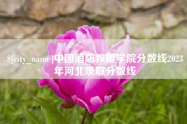 分宜中国消防救援学院分数线2023年河北录取分数线