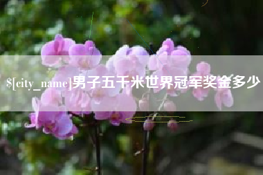 分宜男子五千米世界冠军奖金多少