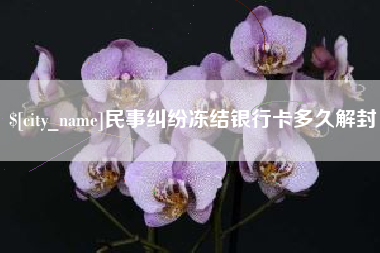 分宜民事纠纷冻结银行卡多久解封