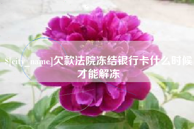 分宜欠款法院冻结银行卡什么时候才能解冻