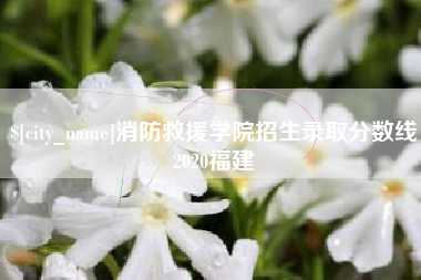 分宜消防救援学院招生录取分数线2020福建