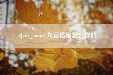 分宜九宫格是怎么样的