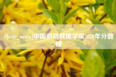 分宜中国消防救援学院2020年分数线