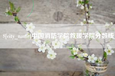 分宜中国消防学院救援学院分数线